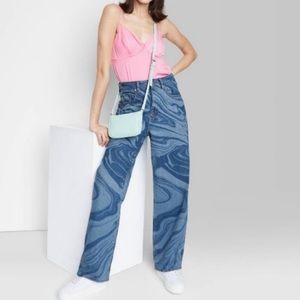 Wild Fable Marble High Rise Baggy Jeans